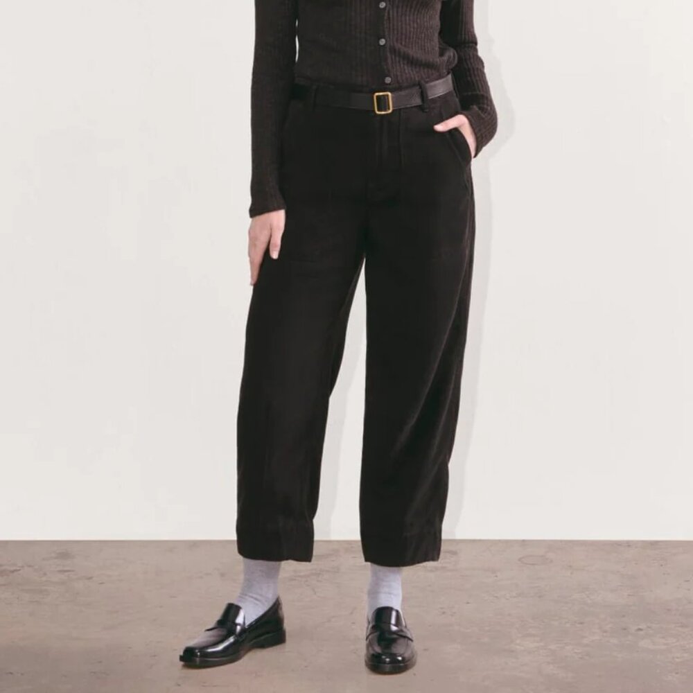 Everlane The Utility Pant in Buttersoft in Black, Size 4, New with Tag